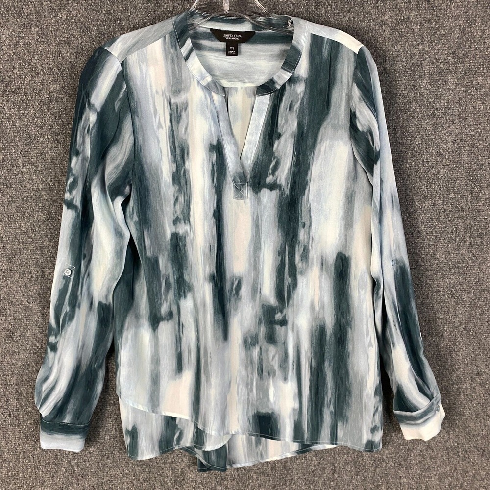 Simply Vera Vera Wang Blouse‎ Women's XS Pullover Long Sleeve 100% Polyester